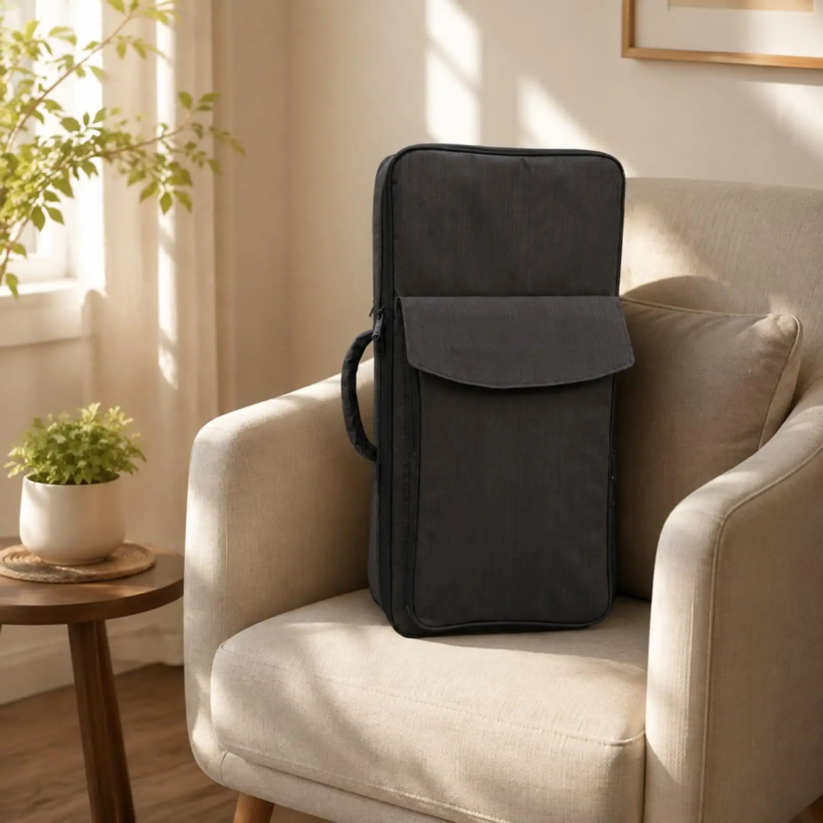 Durable Flute Storage Case Oxford Cloth Exterior Silk Velvet Interior Fits Flute Music Stand and Book
