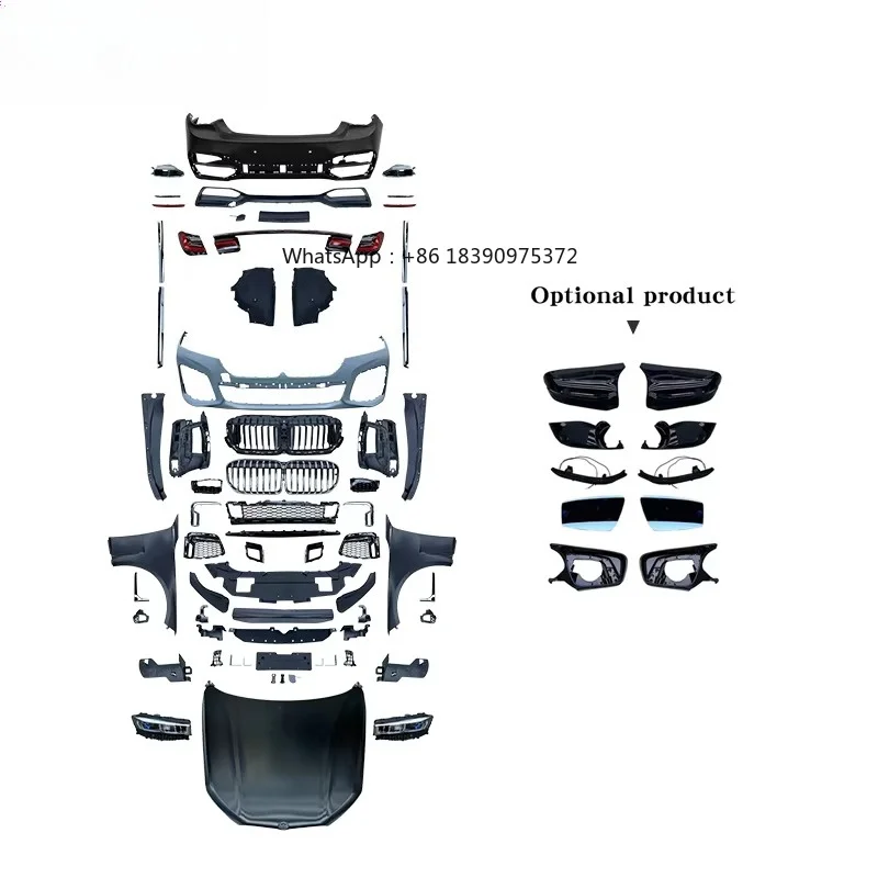 

For 09-15 7 Series F02 Upgrade G11 G12 LCI M760 Bodykit Bumper Grille Fender Hood Mirror Exhaust Tip Headlight Taillight