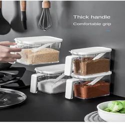 Can Salt Sesame Bottle BBQ Cooking Herbs Organizer Bento Box Pepper Sugar Container Seasoning Jars Quantitative Seasoning Box