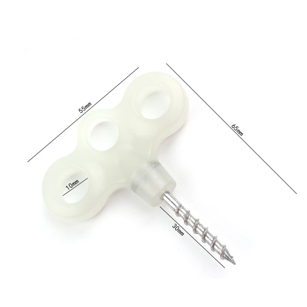 

10 Pcs Tent Pegs Camping Deck Nails Durable Three Eye Screws Outdoor Hiking Fishing Climbing Glow In Dark