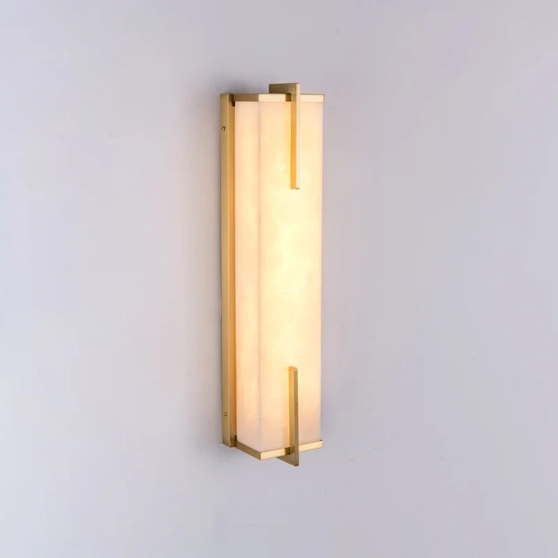 

Deyidn New Chinese marble golden wall lamp living room bedroom bedside corridor corridor entry door light luxury wall lamp