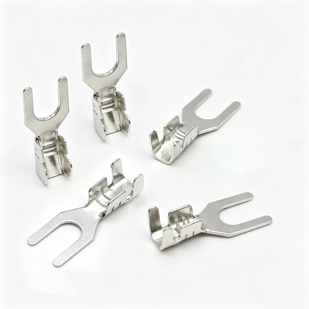 UT4.2 Fork Crimp Terminals Electrical Wire Connectors Silver Plated U Type Lug Cable Connector Electrical Wiring Terminal Lugs