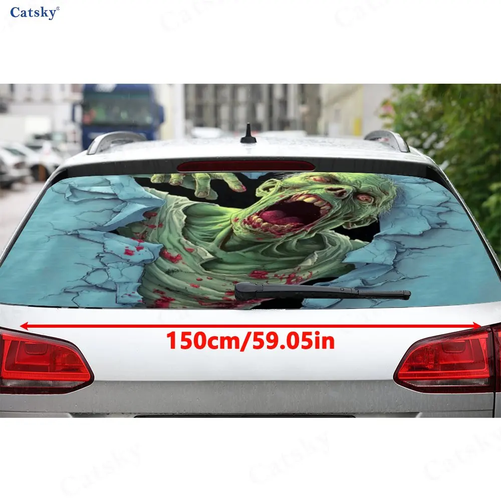 Zombie Attack PVC material self-adhesive waterproof car rear window sticker, easy to paste without falling off, waterproof and l