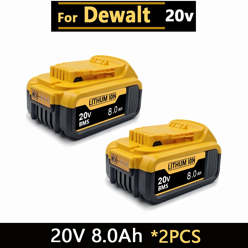 Nieuwe krachtige accu voor DEWALT 20v/60V batterijen DCB200 DCB205 DCB206 * accugereedschap 18V batterij 3AH 8AH 12AH 18AH accu's DCD805