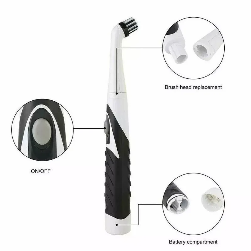 Electric Cleaning Brush Scrubber Cleaning Electric Brush House For Kitchen Bathroom 4 Heads for Bathroom Toilet Kitchen Tile