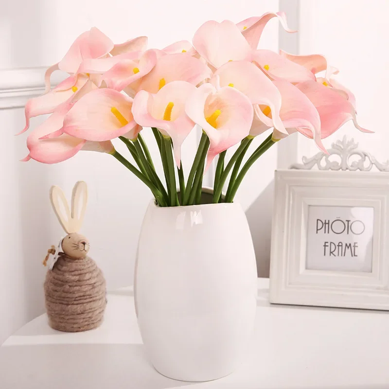 

5Pcs Calla Artificial Flowers Calla Lily Fake Flower Bouquet For Wedding Bouquet Bridal Home Flower Decoration