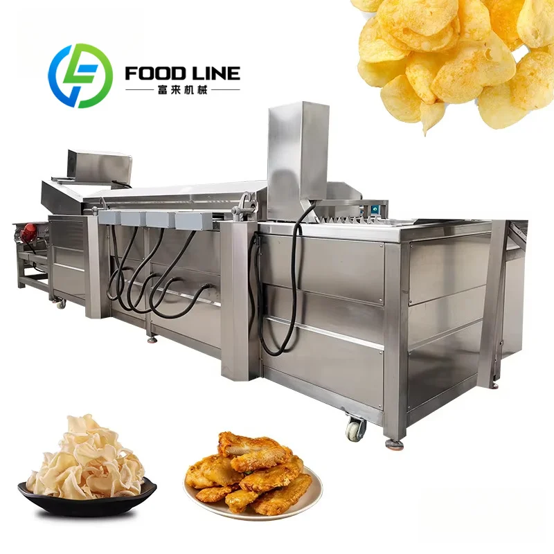 Silent Commercial Continuous Frying Machine Noise Reduction Heating Components Create Quiet Downtown Food Processing Workshop