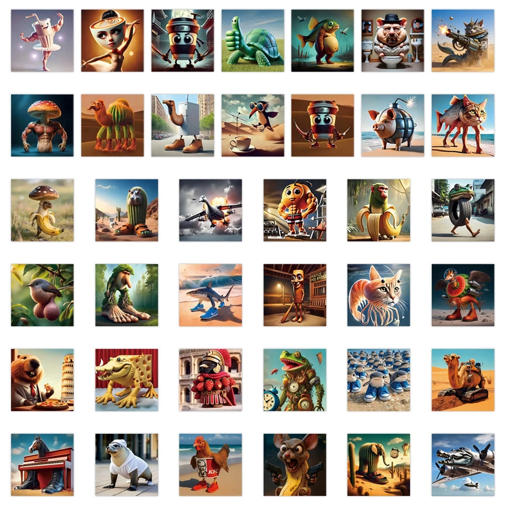 80 шт. забавные DIY креативные наклейки Tung Tung Sahur итальянский Brainrot планшет ноутбук чашка для багажа украшения водонепроницаемая наклейка