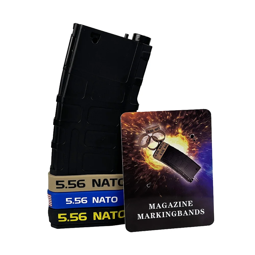 6 Pack Magazine Marking Band for 5.56 Nato Magazine Marking Rubber Band Anti-slip Convenient Identification for Gun Safety image 2