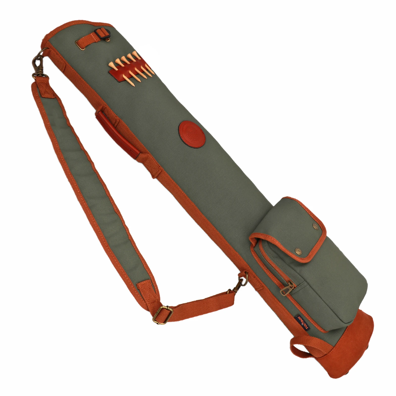 Tourbon-Outdoor Canvas Golf Bag Carrier, velo com capa acolchoada, Driving Range Case, estilo lápis verde, 90cm