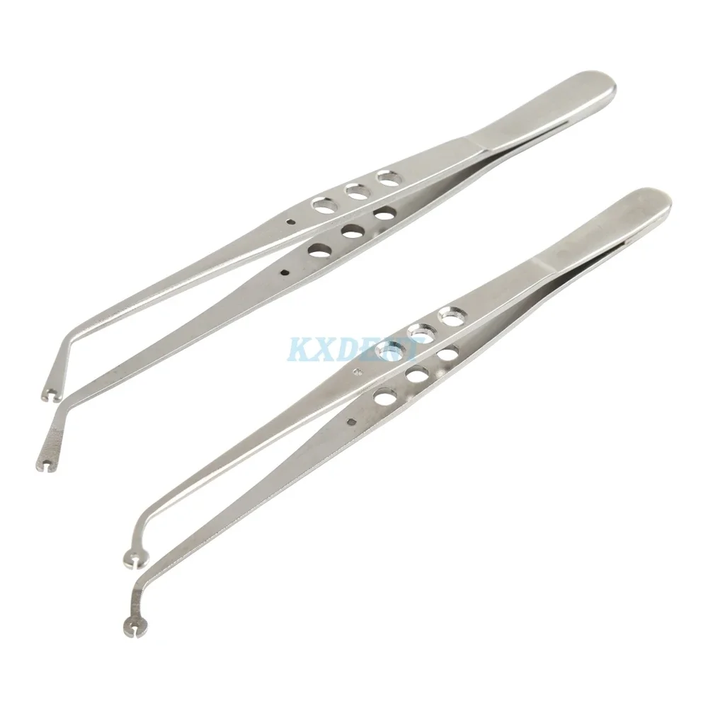 

Dental Surgical Suture Tweezers with Holes Stainless Steel Dental Implant Suture Clamp Tweezers Oral Dental instruments 2 Type