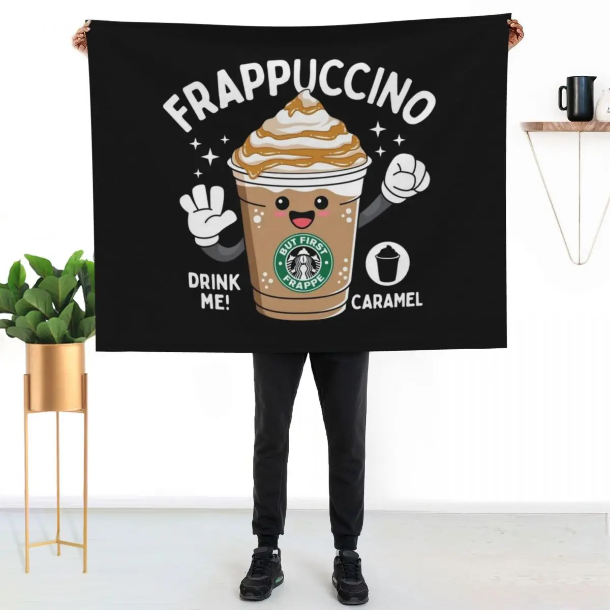 Caramel Blended Beverage for Coffee lovers Throw Blanket Luxury Designer funny gift Single Bed Travel manga Blankets