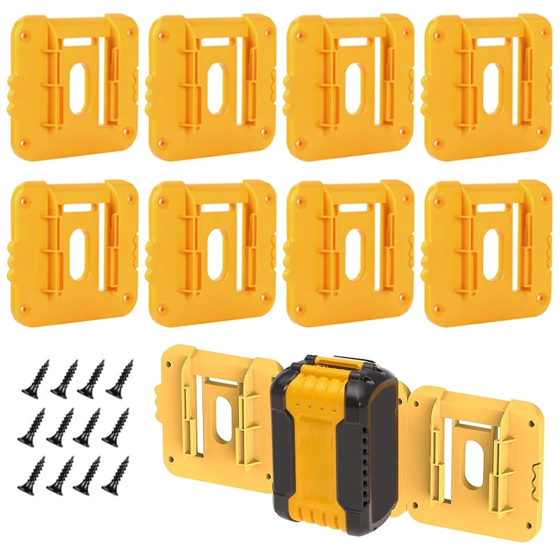 battery holder stand para dewalt bateria li ion wall mount battery dock storage rack dcb182 dcb203 18v 20v pcs 10 pcs 01