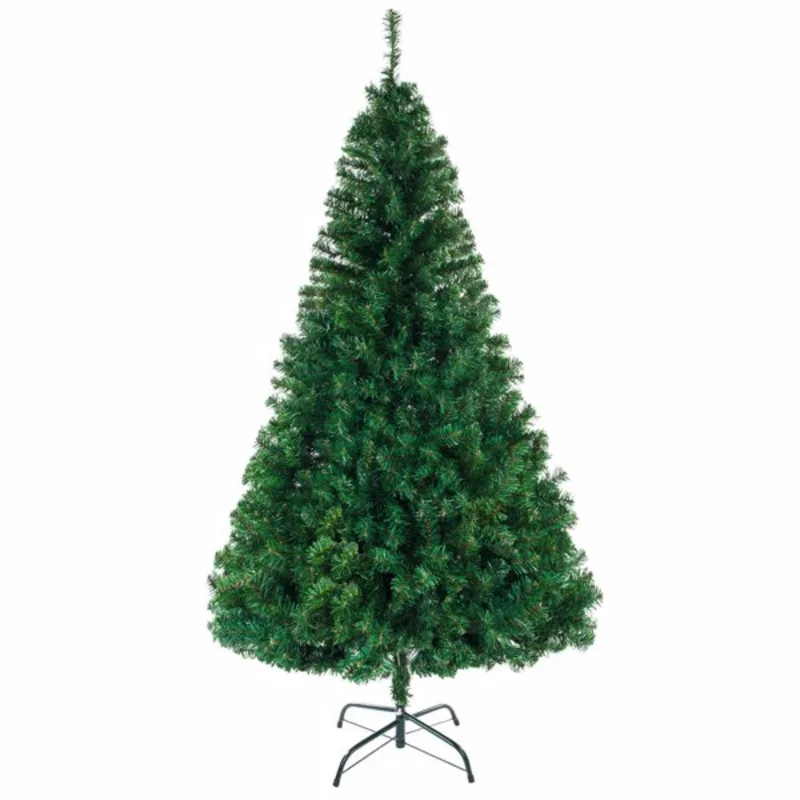 Árbol de Navidad decorado con material de PVC de 8 pies y 1138 rama, gran durabilidad, mano de obra fina, verde