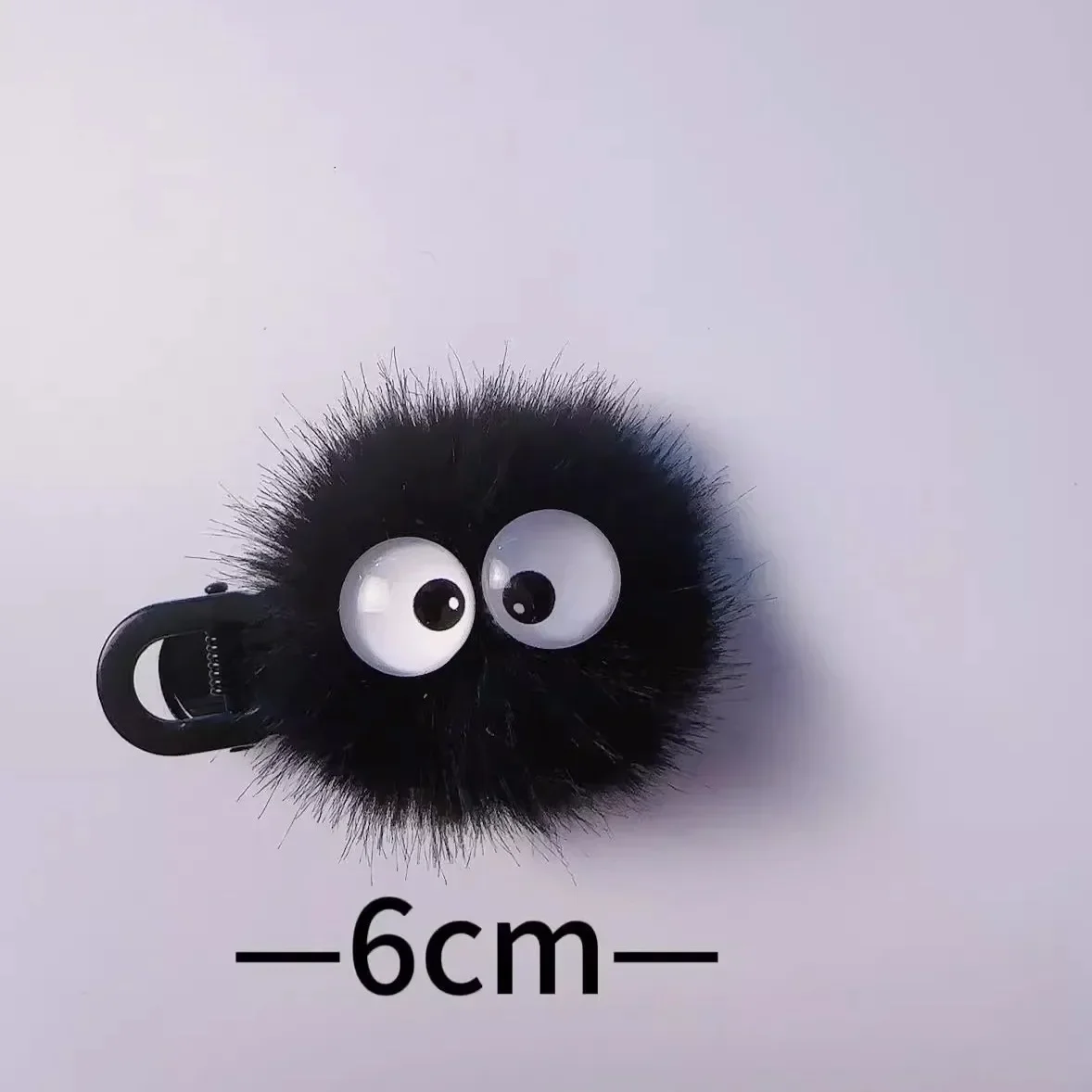 Children's Funny Duckbill Hair Clip Cross-Border Totoro Black Coal Ball Plush Hair Clip Salon Professional Girl Hair Accessories view 4