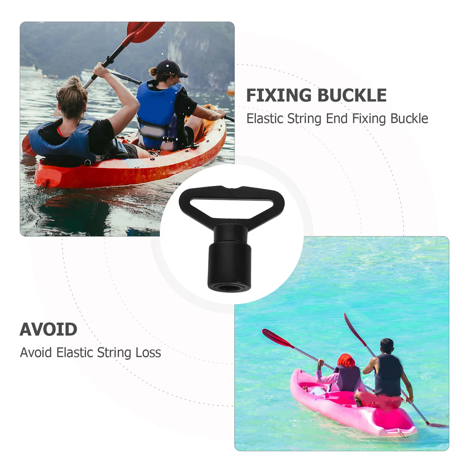 

10pcs Kayak Fixing Buckle Canoeing Mooring Bungee Dock Line Boat Hooks Lightweight Durable Straps Paddle Holder Waterproof