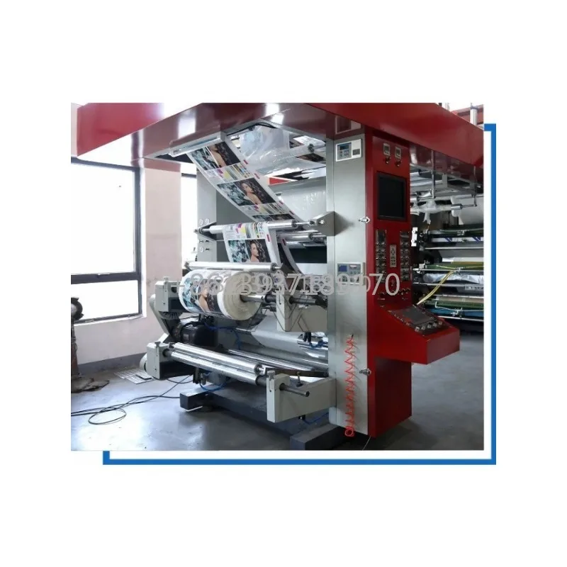 Ci Central Drum Type PP PE Pet PVC Paper Flexographic Printing Machine 4-8 Colour