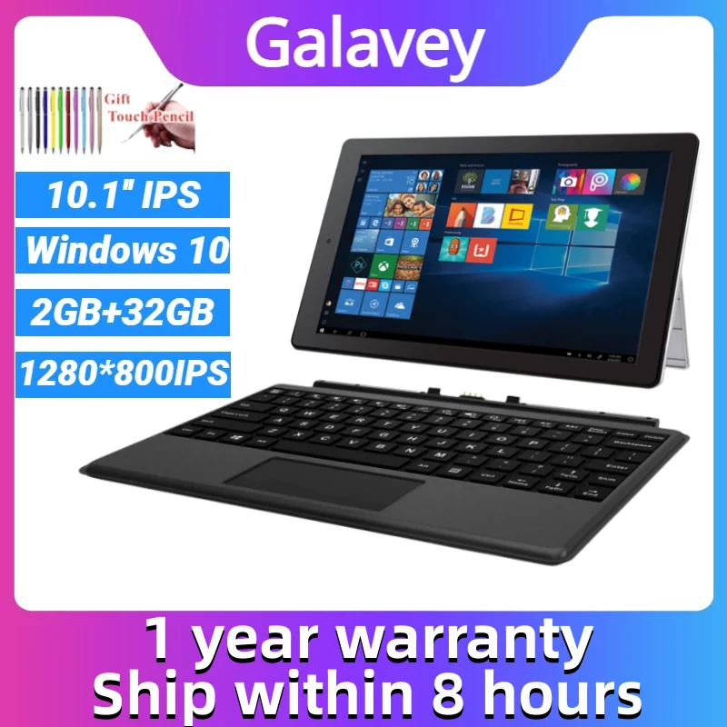 10.1 ''W101 ويندوز 10 اللوحي 2GB RAM 32GB ROM Z8350 وحدة المعالجة المركزية HDMI متوافق 1280*800 IPS شاشة كاميرات مزدوجة رباعية النواة