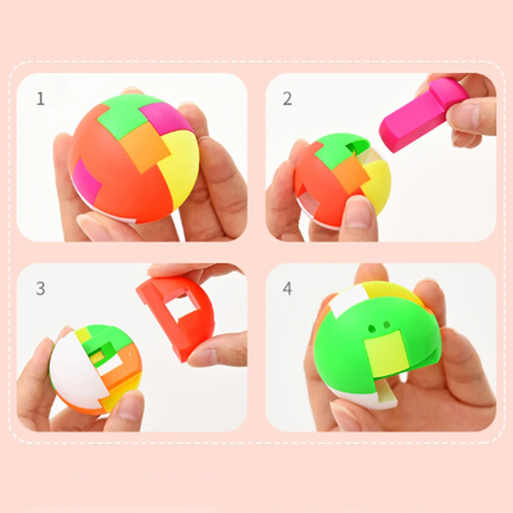 Creative Intelligence Assembled Ball Children Puzzle Toys Nostalgic Classic Assembly Magic Cube Ball Learning Toys for Children