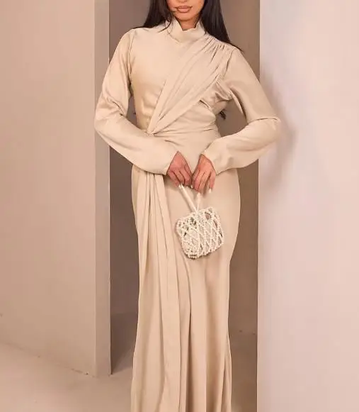 

Autumn 2025 French Fashion round Neck Slimming Style Elegant Dress Women's Casual Wear