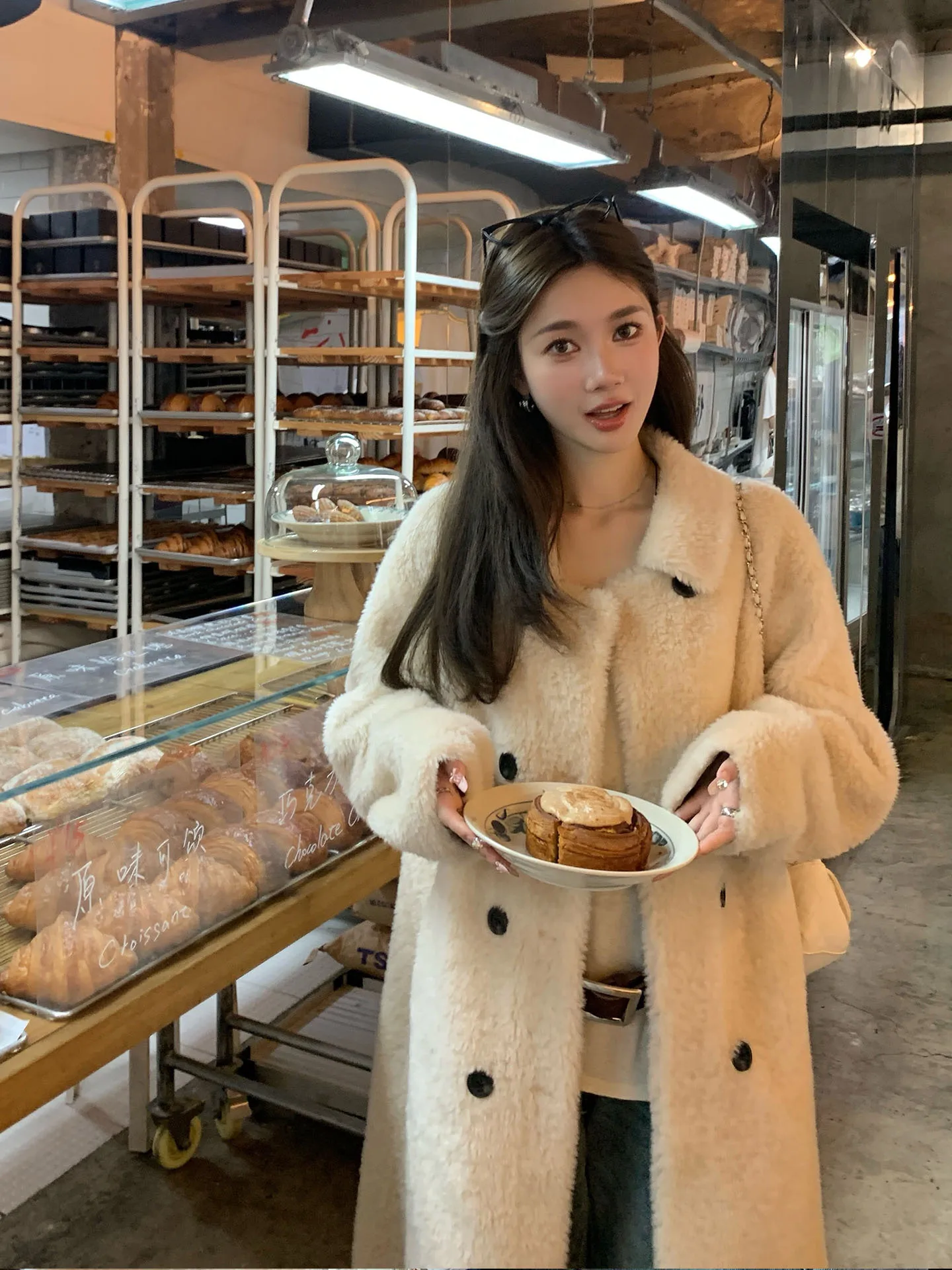 

Женское пальто средней длины из овчины GG Korean Star: теплая модная верхняя одежда из натуральной кожи на все сезоны