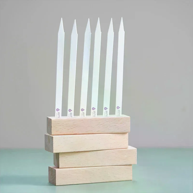 /Kuz/Wood Table Perfume Essential Oils Test Tester Paper Strip Holder Display Stand Clamps Aromatherapy Paper Clips Decoration