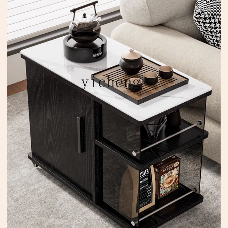 

XL Mobile Tea Table Multifunctional Tea Table Side Small Cabinet Locker Living Room Solid Wood