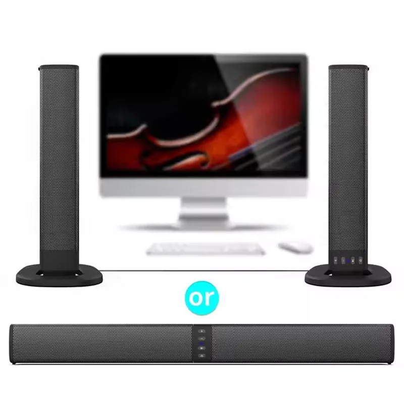 

Big Power Subwoofer FM Home Theater TV Sound bar Wireless Bluetooth Speaker Support PC/Phone/MP3/DVD/TV BOX Audio Foldable Split