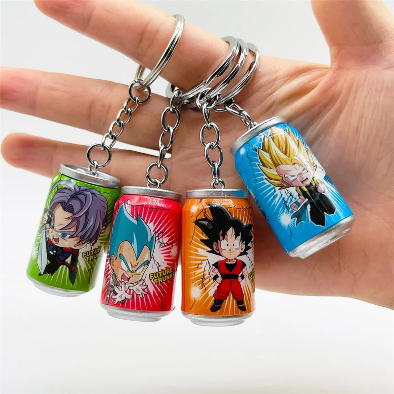 Dragon Ball porte-clés Son Goku Kakarotto végéta troncs porte-clés canettes Figure jouets dessin animé porte-clés enfants cadeau jouets