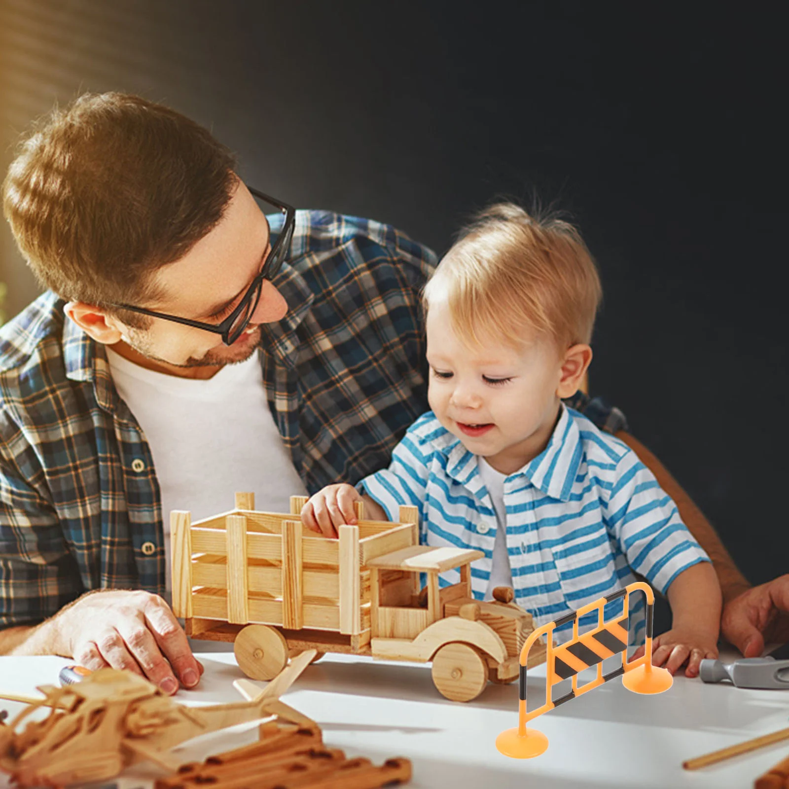 English title: Play Traffic Signs Construction Street Sign Playset Mini Traffic Cone Crosswalk Signal Toy Barricade Sign