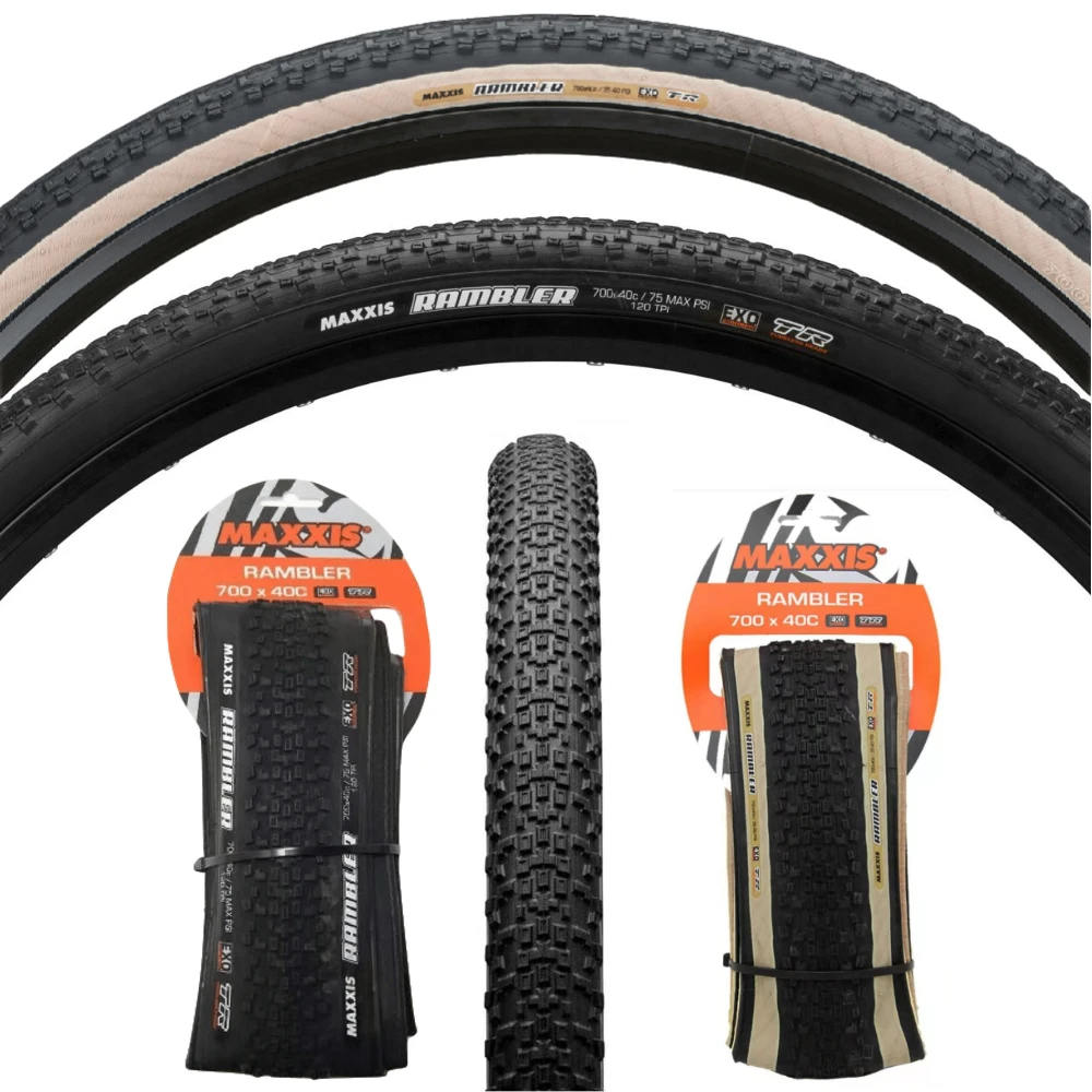 Maxxis Rambler Tubeless Ready Road EXO TR Bike Tire 700x40C/45C/50C Road Bicycle Folding Tires 120TPI Gravel Bike tire