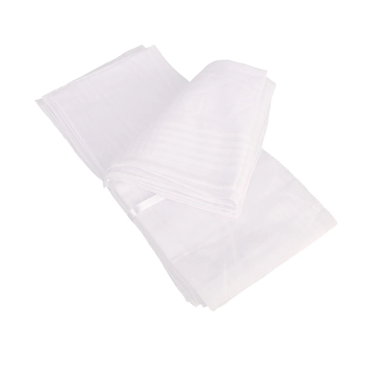 12 Uds pañuelos de algodón blanco suave duradero absorbente reutilizable para hombres mujeres niños deportes protección contra el polvo toallas para el sudor