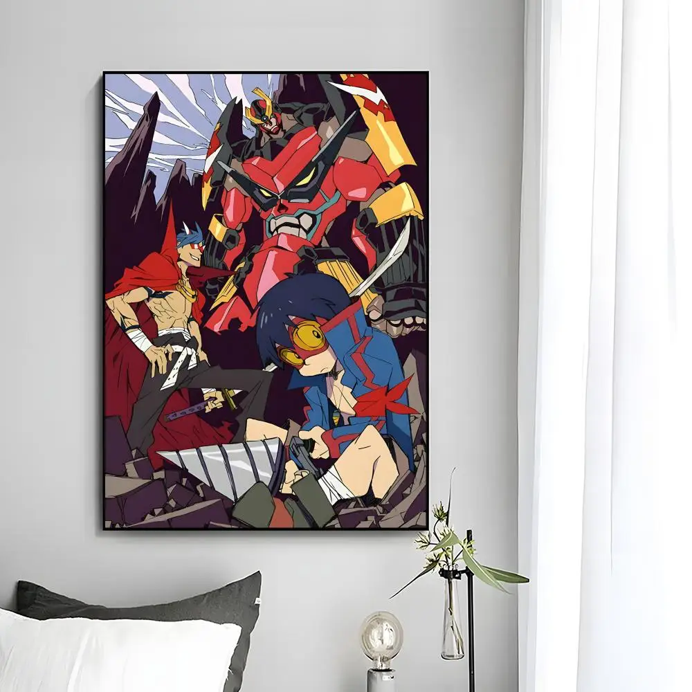 Action-Anime-Poster „T-Tengen Toppa Gurren Lagann“, Wandkunstdruck, dekoratives Wandbild, Heimdekoration, Geschenk, ungerahmt – Detail 12