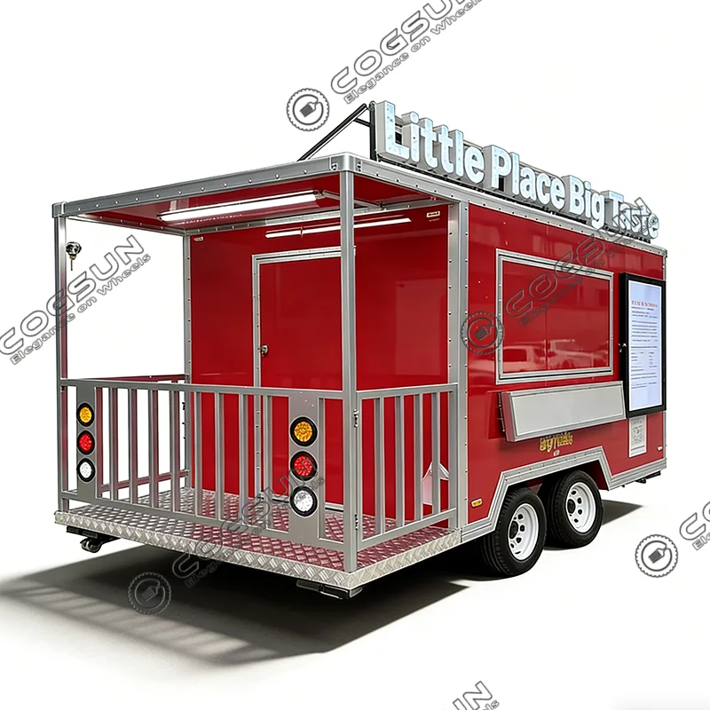 COGSUN Premium Concession Trailer Fully Equipped Food Truck Mobile Coffee Cart Custom Kitchen