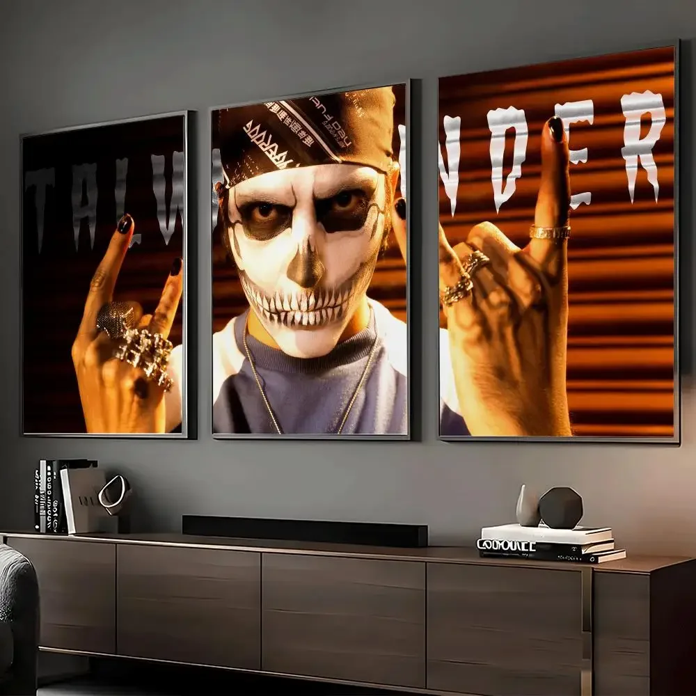 Singer T-Talwinder Cool Painting Calligraphy Canvas Wall Art Print Set | Living Room Bedroom Aesthetics Decor Gift