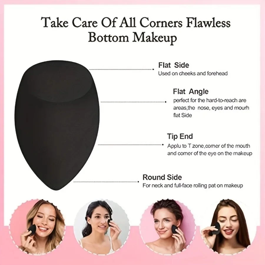 3PCS Makeup Eggs, Makeup Sponge Set - Flawless Foundation Blending for Liquid, Dual-Use Wet/Dry for All Skin Types