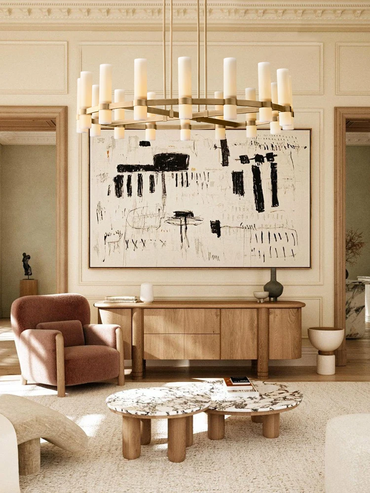 سلسلة أمريكية زجاج أبيض خطي أسود E14 LED مصابيح معلقة بريق تعليق الإنارة مصباح لغرفة الطعام