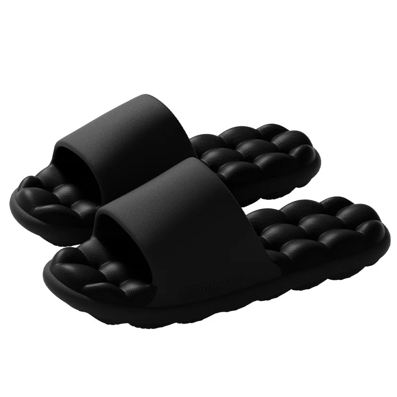 2026 New Summer Couple Slippers Non slip Quick Drying Bath Shoes with Drainage Holes Massage Sole Soft Indoor Home Slippers