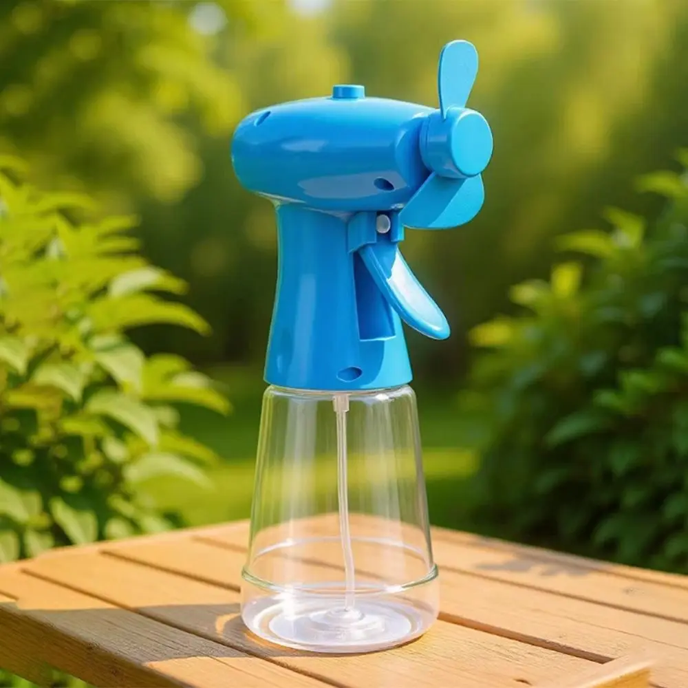 New Plastic Handheld Misting Fan Battery Operated Water Spray Water Spray Fan Portable Mist Fan Beach Camping