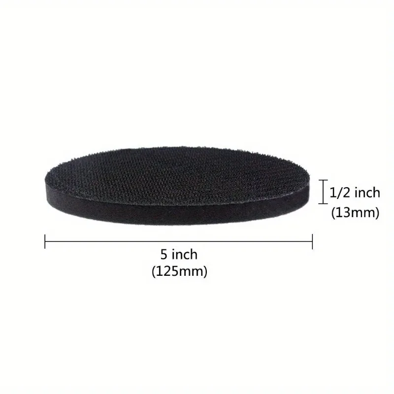 1pc/5pcs 5 Inch Soft Density Interface Pads Hook and Loop 5