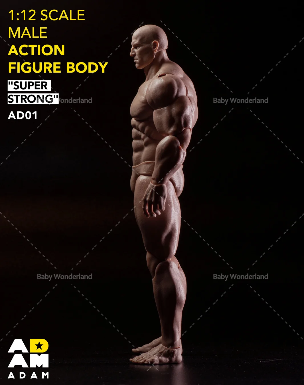 MUFF TOYS ADAM AD01 1/12 Scale Strong Muscular Man Joint body Super Flexible Action Figure Body Dolls 17.2CM