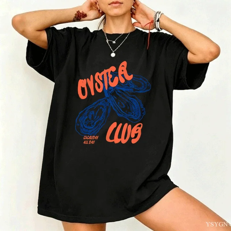 Tired Teachers Summer Club T-Shirt Women Funny Teacher Tee Summer Vacation Short Sleeve Beach Tshirt Round Neck Printed Tshirts