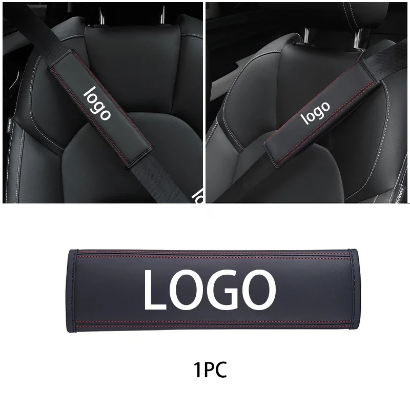 

For Chevrolet Impala Aveor Captiva CRUZE Equinox 1pc Cowhide Z71Car Interior Seat Belt Protector Cover For car Auto Accessories