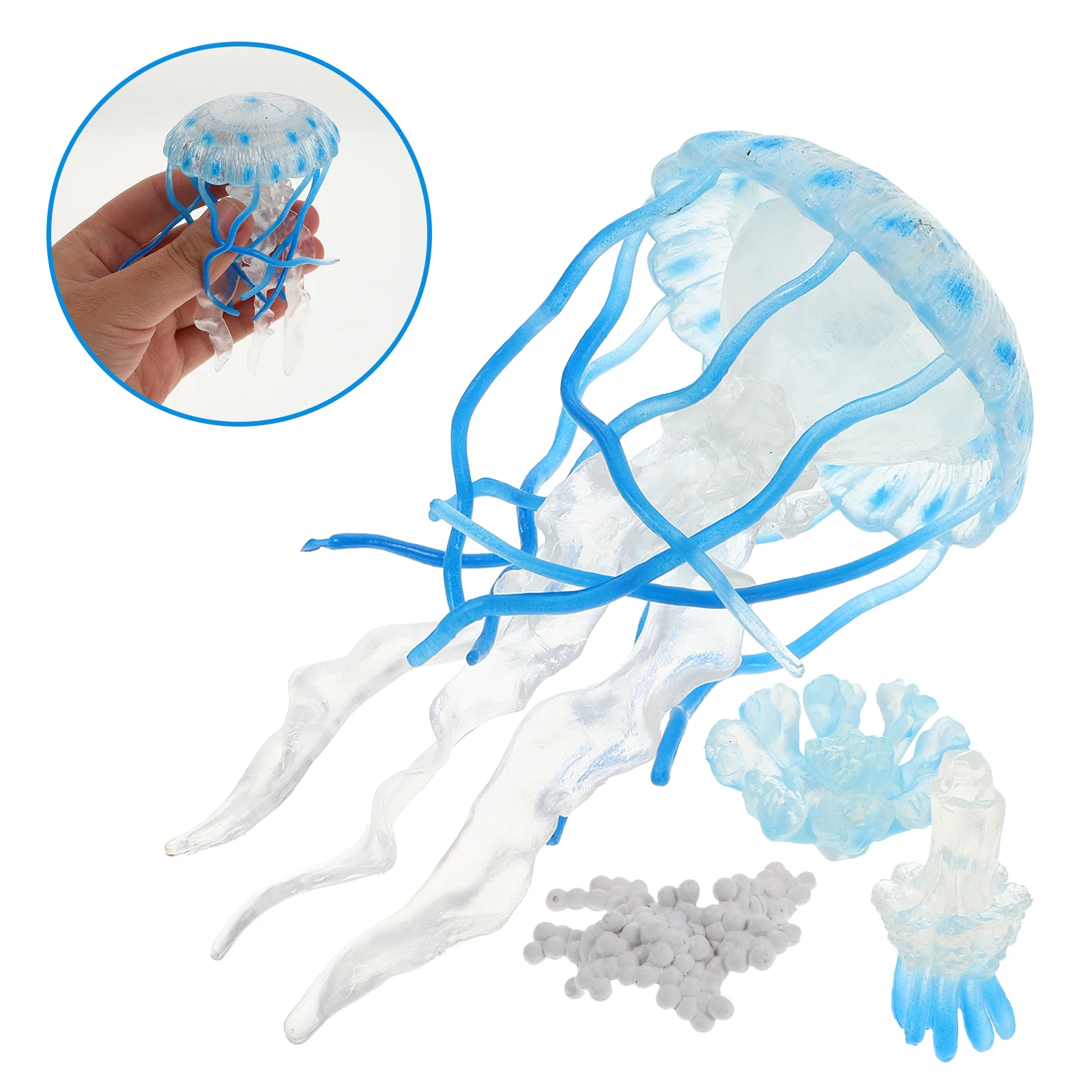 

Realistic Jellyfish Figurine Growth Ornaments Decor Child Fake Tank Decorations