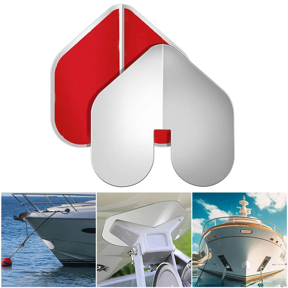 

2PCS Stainless Steel Bow Guard with Adhesive Notched Bow Guard Wear Resist Boat Hull Shield for Wear and Scratches Protection