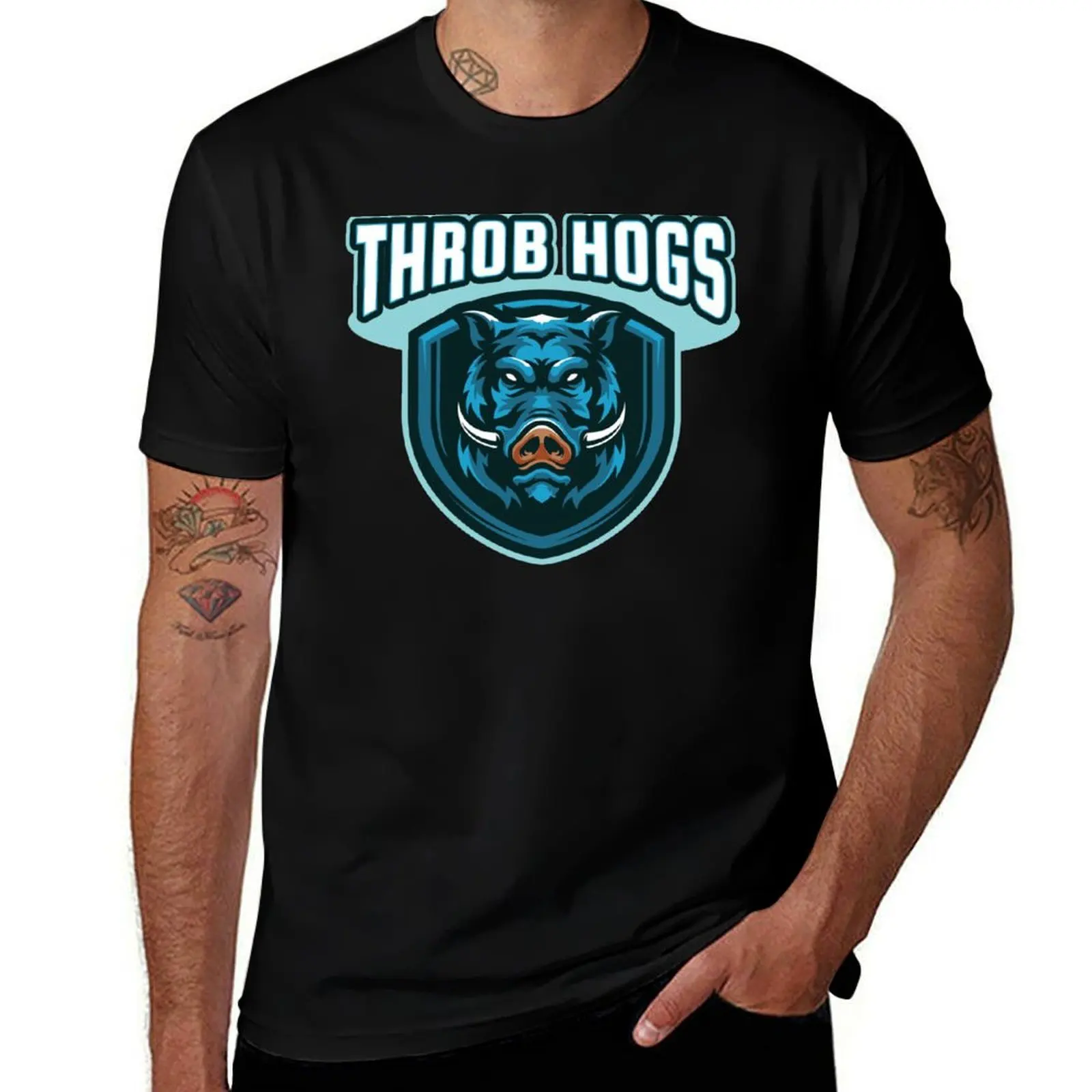 East Crofton Throb Hogs T-Shirt Big Size Daily Wear T-Shirt