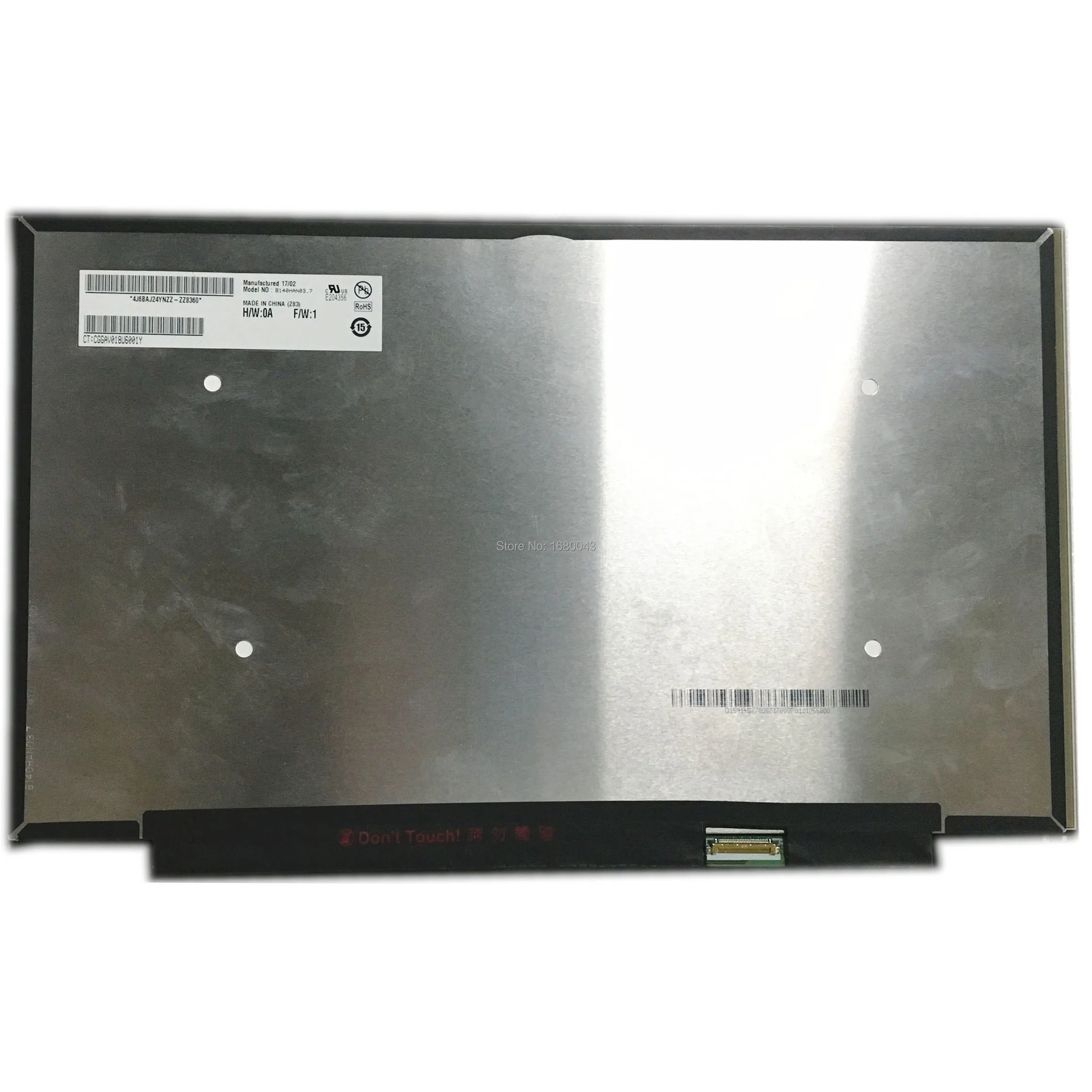 

B140HAN03.7 fit N140HCE-GN2 Rev B1 14.0"LED LCD Screen 1920X1080 FHD 72% NTSC eDP 30PINS Display with NO Screw Holes