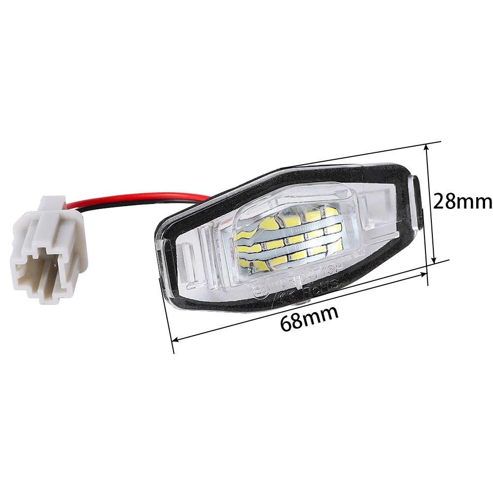 2x NEW White Error Free LED Car License Plate Light Bulbs Accessories For Acura MDX RL TL TSX ILX RDX Honda Civic Odyssey Accord view 2