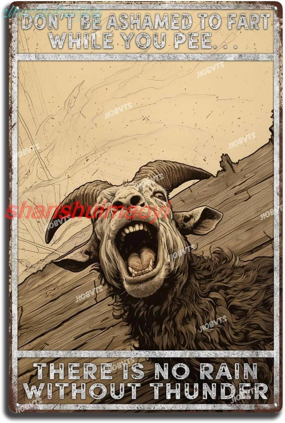 Plaque Metal Sign Funny Goat Don't Be Ashamed While You Tin Sign Goat Vintage Art Wall Decor Sign for Living Rooms Bedroom  sign