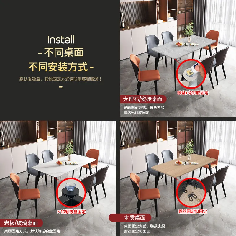 Simple rock slab tile dining feet desk shelf metal support base table frame marble legs light